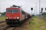 BR 155/83678/155-158-9-mit-einem-gemischten-gz 155 158-9 mit einem gemischten GZ und muss wegen einer ICE berholung in Rathenow warten. 24.07.2010