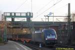 MRCE/ERS Railways 182 533 mit Containerzug am 16.01.2015 in Hamburg-Harburg auf dem Weg nach Hamburg-Waltershof