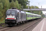BR 182/750167/es-64-u2-009-mit-den-flixtrain ES 64 U2-009 mit den Flixtrain am Haken, auf den Weg nach Hamburg. Tostedt, 02.10.2021