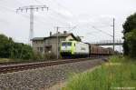 185-CL 007 (185 507-1) [Name:  Sir Reiner ] Captrain mit einem Gterzug in Vietznitz in Richtung Friesack unterwegs. 15.06.2011