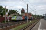 BR 185/200026/185-543-6-itl-eisenbahn-gmbh-mit 185 543-6 ITL Eisenbahn GmbH mit einem Containerzug in Rathenow, in Richtung Stendal unterwegs. 30.05.2012 