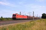 BR 185/282101/185-212-8--185-220-1-db 185 212-8 & 185 220-1 DB Schenker Rail Deutschland AG mit dem GM 60226 von Ziltendorf EKO nach Hansaport in Vietznitz. 24.07.2013