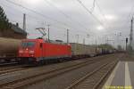 185 363 mit Güterzug aus Maschen bei EInfahrt in Stade Gbf. am 23.04.2015