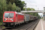 br-187/747482/187-139-1-mit-einen-kurzen-gueterzug 187 139-1 mit einen kurzen Güterzug am Haken. Tostedt, 17.09.2021