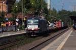 BR 193/356874/x4-e---871-193-871-1 X4 E - 871 (193 871-1) MRCE - Mitsui Rail Capital Europe GmbH für boxXpress.de GmbH mit einem Containerzug in Uelzen und fuhr in Richtung Celle weiter. 31.07.2014