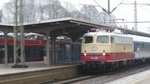 E10/486863/113-309e10-1309-als-dlr-469 113 309(E10 1309) als DLr 469 von Delitsch nach Lhne bei der Durchfahrt in Ludwigslust.25.03.2016