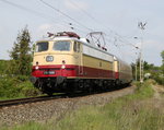 E10/497513/e10-1309-mit-ake-sonderzug-von-ostseebad E10 1309 mit AKE-Sonderzug von Ostseebad Binz nach Koblenz Hbf bei der Gterumgehung in Hhe Rostock Hbf.21.05.2016