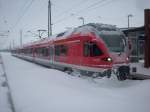 Im verschneiten Bahnhof Bergen/Rgen ging es am 30.Januar 2010 fr 429 030 nicht mehr weiter.