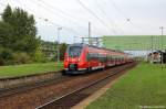 442 229/729 & 442 248/748 sind beide vierteilige Talent 2 fr die S-Bahn Nrnberg. Zusammen durch fahren sie den Haltepunkt Leuna Werke Sd und fuhren in Richtung Grokorbetha weiter. 23.08.2011