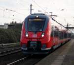442 840 als S1 von Rostock Hbf nach Warnemnde bei der Ausfahrt im Haltepunkt Rostock-Bramow.22.12.2013