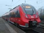 Am Morgen des 06.12.2014 kam es auf der S1 zwischen Rostock Hbf und Warnemnde zu einer groen Strung im S-Bahnverkehr gegen 08:22 Uhr stand 442 840-5 im Bahnhof Rostock-Bramow.