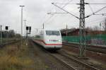 808 033-5  Ulm  als ICE 557 von Kln Hbf nach Berlin Ostbahnhof & 808 021-0  Lbbenau/Spreewald  als ICE 547 von Dsseldorf Hbf nach Berlin Ostbahnhof, bei der Einfahrt in den Bahnhof Rathenow.