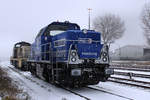 alstom-h3/725233/1002-011-7-metrans---hamburg-am 1002 011-7 METRANS - Hamburg am 29.01.2021 in Hamburg - Waltershof, während es ordentlich schneit.
