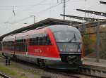 642 578-8 als RE8(Tessin-Wismar)bei der Ausfahrt im Rostocker Hbf.15.11.2014