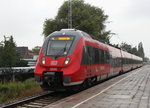 442 843 als S1(Warnemnde-Rostock)bei der Einfahrt im Haltepunkt Rostock-Holbeinplatz.09.07.2016