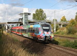 442 354 als S1(Warnemnde-Rostock)bei der Ausfahrt im Haltepunkt Rostock-Marienehe.08.10.2016