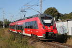 mecklenburg-vorpommern/627368/442-846-als-re13004sassnitz-rostockbei-der-durchfahrt 442 846 als RE13004(Sassnitz-Rostock)bei der Durchfahrt in Rostock-Kassebohm.08.09.2018