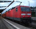 S-Bahn Rostock/90136/143-250-9-mit-s2-von-warnemuende 143 250-9 mit S2 von Warnemnde Richtung Gstrow kurz nach der Ankunft im Rostocker Hbf um 06.13 Uhr.(25.08.10)