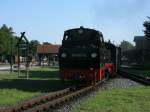 Rugensche Baderbahn/210739/am-27juli-2012-verliess-99-4801-9 Am 27.Juli 2012 verlie 99 4801-9 Putbus.