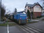 Am 02.Januar 2014 fuhr 251 901 als Schlußlok nach Lauterbach Mole aus Putbus.