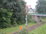 Das Einfahrsignal  A  aus Richtung Warsungen,am 01.September,in Wernshausen.
