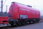 DB Bahnfeuerwehr - 51 500-7 Löschwasserwagen auf Basis eines Schweröl - Kesselwagen. Maschen den 02.03.2011