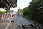 Sonstige/818878/blick-auf-die-baustelle-am-morgen Blick auf die Baustelle am Morgen des 14.07.2023 am S-Bahnhof Rostock-Holbeinplatz.