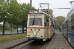 Wagen 46+156 waren am 16.10.2016 an der Seite im Depot 12 in Rostock-Marienehe abgestellt.