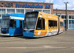 rostock/698930/6n1-wagen-678-und-6n2-wagen-605-waren 6N1-Wagen 678 und 6N2-Wagen 605 waren am Mittag des 16.05.2020 auf dem Betriebshof der Rostocker Straßenbahn AG abgestellt.