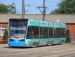rostock/777394/6n-2-wagen-612-stand-am-nachmittag 6N-2 Wagen 612 stand am Nachmittag des 10.06.2022 auf dem Betriebshof der Rostocker Straßenbahn AG.