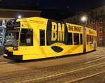 6N1 Wagen 671 stand am 20.04.2024 um 04.43 Uhr auf dem Gelände der Rostocker Straßenbahn AG.