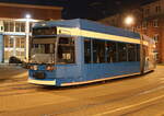 6N1 Wagen 651 stand am 01.05.2024 um 04.17 Uhr auf dem Gelände der Rostocker Straßenbahn AG.