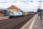 193 896-8 Captrain Deutschland GmbH mit einem Containerzug in Bienenbttel und fuhr weiter in Richtung Lneburg. 02.09.2016