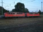 Das doppelte EGP Prchen 140 824-4 und 140 853-3,am 05.August 2013,brachten den Kreidezug von Klementelvitz nach Bergen/Rgen.