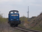 Baltic Port Rail Mukran`s EGP V60.02 unterwegs,am 30.April 2016,in Mukran.