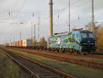 eisenbahngesellschaft-potsdamegp/679841/die-egp-192-104mit-dem-containerzug Die EGP 192 104,mit dem Containerzug aus Hamburg,am 11.November 2019,in Mukran.