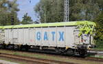gatx-rail-germany-gmbh-2/826252/am-nachmittag-des-30092023-stand-der Am Nachmittag des 30.09.2023 stand der GATX-Park für die Rückfahrt nach Wurzen wieder in Rostock-Bramow.