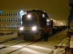 am 17.1.2010 steht V2305 der Mittelweserbahn im Seehafen Wismar und wartet auf beladung mit Langschienen aus Spanien um sie nach Btzow ins OBW zubringen.