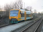 Fr den Verkehr zwischen Sassnitz und Lietzow reichte,am 19.Mrz 2020,der ODEG VT650.92 der hier Lancken verlie.