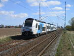 ODEG/696057/der-re-zuessow-rostock-wurdeam-17april-2020vom Der RE Züssow-Rostock wurde,am 17.April 2020,vom ODEG 4746 805 gefahren und erreichte hier die Station Groß Kiesow.