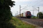 270081 (223 102-5) OHE mit Containerzug in Vietznitz Richtung Paulinenaue unterwegs. 07.07.2011