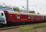PRESS Eisenbahn-Bau- und Betriebsgesellschaft Pressnitztalbahn mbH/658020/mitropa-wagen-d-press-51-80-88-70 Mitropa Wagen D-Press 51 80 88-70 203-1 WRm 130 war am 25.05.2019 in Warnemünde.

