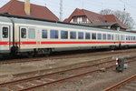 DB-Wagen/493192/ic-wagen-bpmmz-stand-am-30042016-im IC-Wagen Bpmmz stand am 30.04.2016 im Bahnhof Warnemnde.