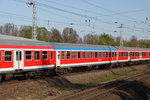 DB-Regio Bimz vom Schleswig-Holstein Express bei der Durchfahrt im Haltepunkt Rostock-Marienehe.07.05.2016