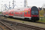 DABbuza 760 als RE 18490 von Berlin Hbf(tief)nach Warnemnde bei der Einfahrt im Bahnhof Warnemnde.30.04.2016