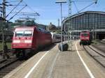 Hamburg 05.06.2010 101 131 und 112 168 am 05.Juni 2010 im Hamburger Hbf.
