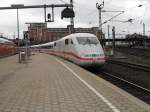 Hamburg 13.03.2010 ICE1 nach Berlin bei der Ausfahrt im Hamburger Hbf(13.03.10)