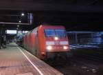 Hamburg-Spezial 101 100-6 mit CNL 1286 von M�nchen Ost nach Hamburg-Altona kurz nach der Ankunft im Hamburger Hbf.28.01.2012