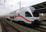 am Morgen des 07.03.2020 stand Der neue Intercity 4110 617-6 im Rostocker Hbf.
