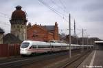 ice 411 519-2 'Mei�en' als ICE 1548 von Berlin Ostbahnhof nach K�ln/Bonn Flughafen & 4011 590-9 'Wien' als ICE 1538 von Berlin Ostbahnhof nach K�ln Hbf in Rathenow. 17.01.2012
